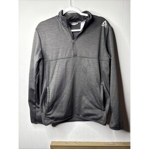 Reebok Quarter Zip‎ Pullover Mens Size Medium Activewear Sweatshirt Black